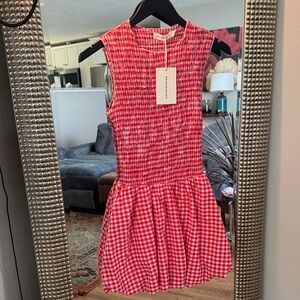 Red Gingham Mini Dress